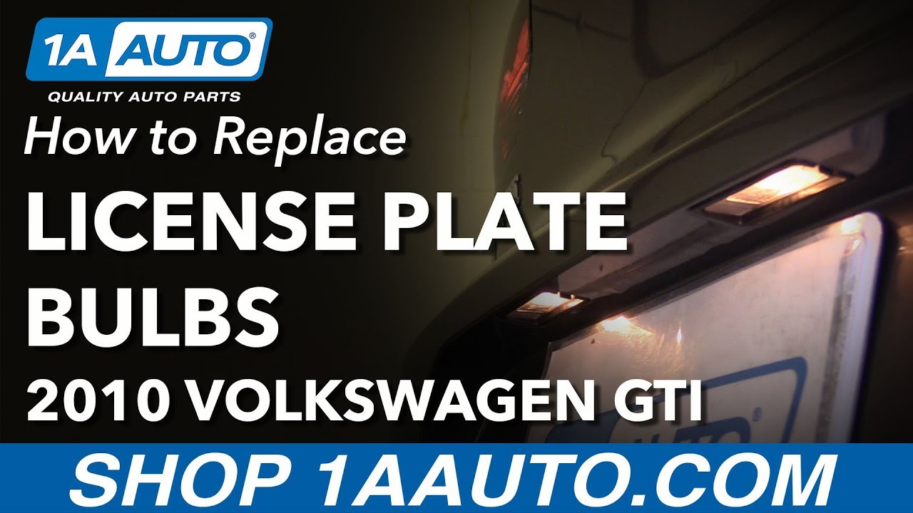 How to Replace License Plate Bulbs 201014 Volkswagen GTI 1A Auto