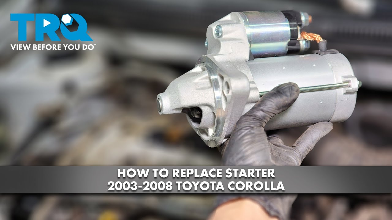 How to Replace Starter 20032008 Toyota Corolla 1A Auto