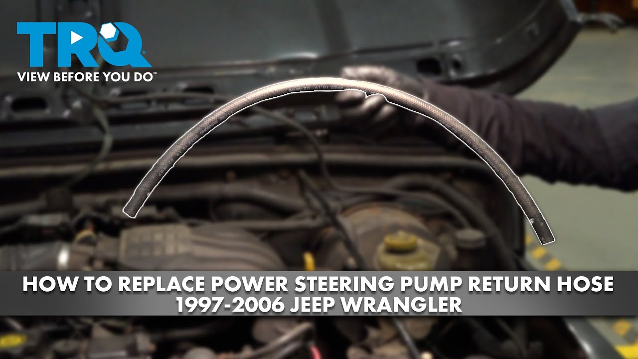 How to Replace Power Steering Pump Return Hose 19972006 Jeep Wrangler