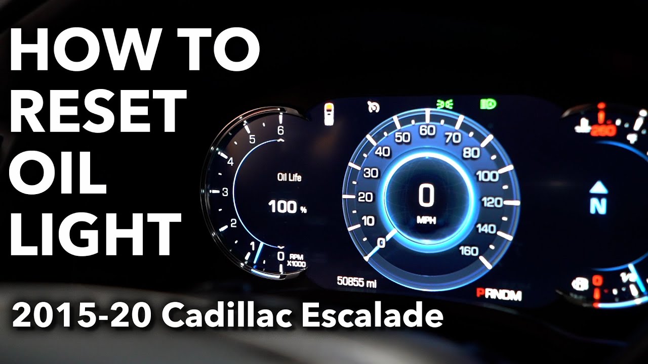 How to Reset Oil Life Maintenance Reminder 201520 Cadillac Escalade