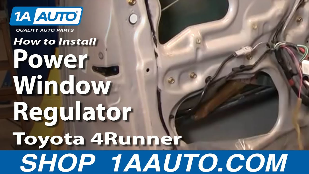 How to Replace Window Regulator 19952002 Toyota 4Runner 1A Auto