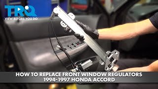 How to Replace Front Window Regulators 1994-1999 Honda Accord 1A Auto