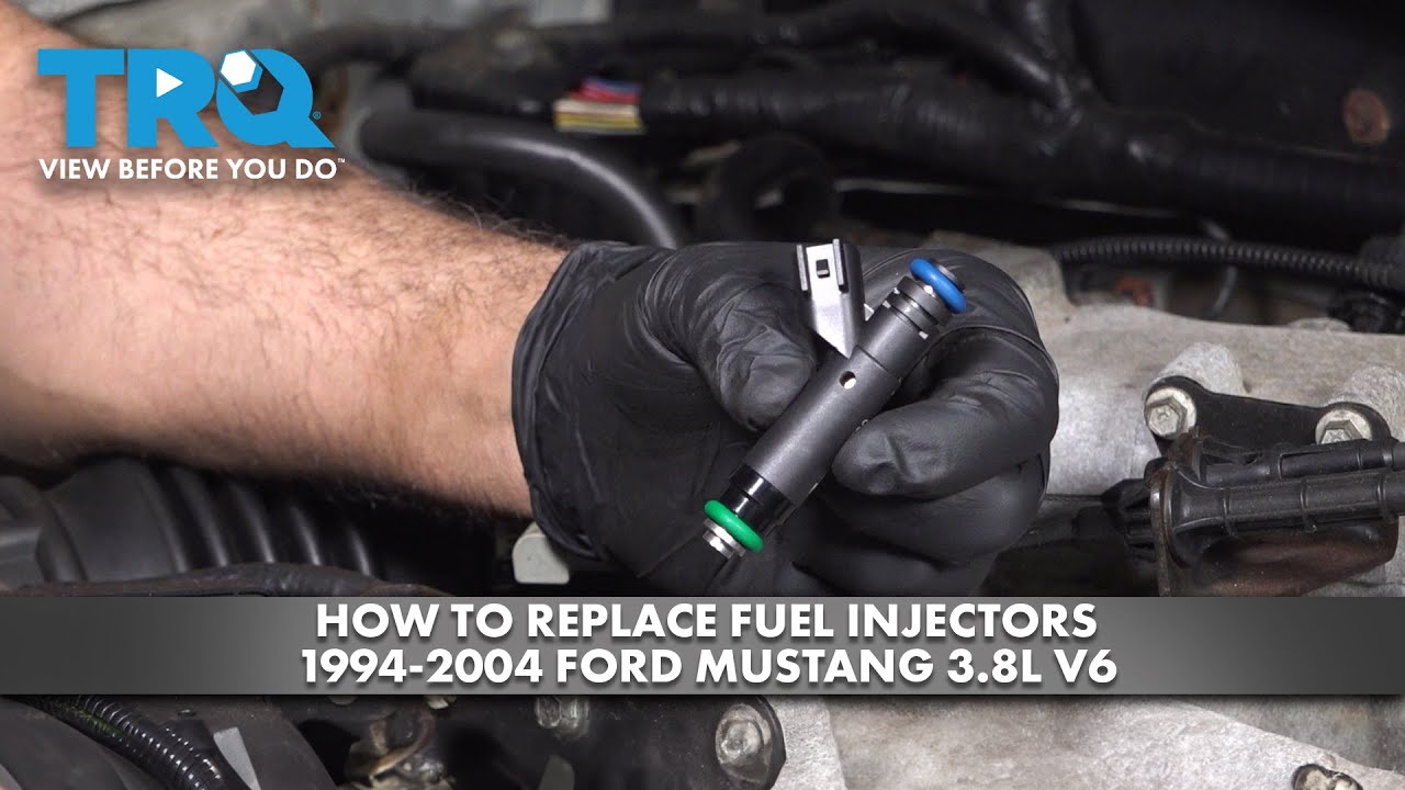 How to Replace Fuel Injectors 1994-2004 Ford Mustang 38L V6 | 1A Auto