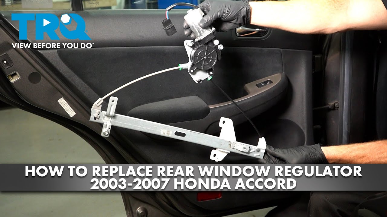 How to Replace Power Window Motor Regulator Assembly 20032007 Honda