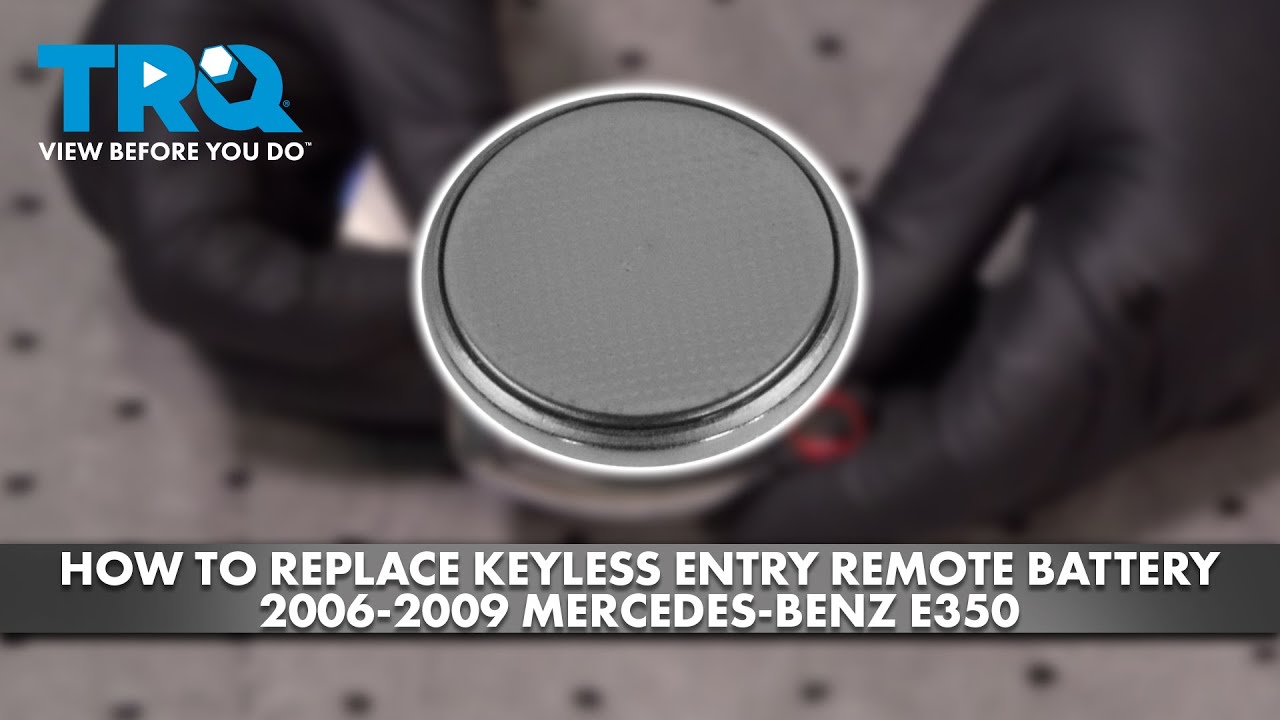 How to Replace Keyless Entry Remote Batteries 20062009 MercedesBenz E350 1A Auto