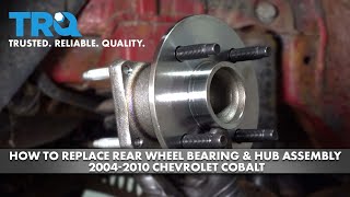How to Replace Rear Wheel Bearing Hub Assembly 2005-2010 Chevrolet ...