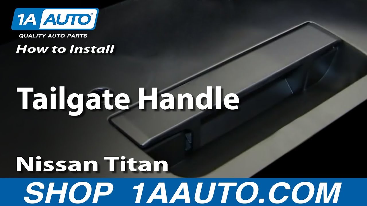 How to Replace Tailgate Handle & Bezel 04-12 Nissan Titan ... 2009 f250 wiring diagram tailgate camera 