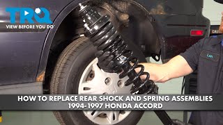 How to Replace Rear Shock Spring Assemblies 1994-1997 Honda Accord | 1A ...