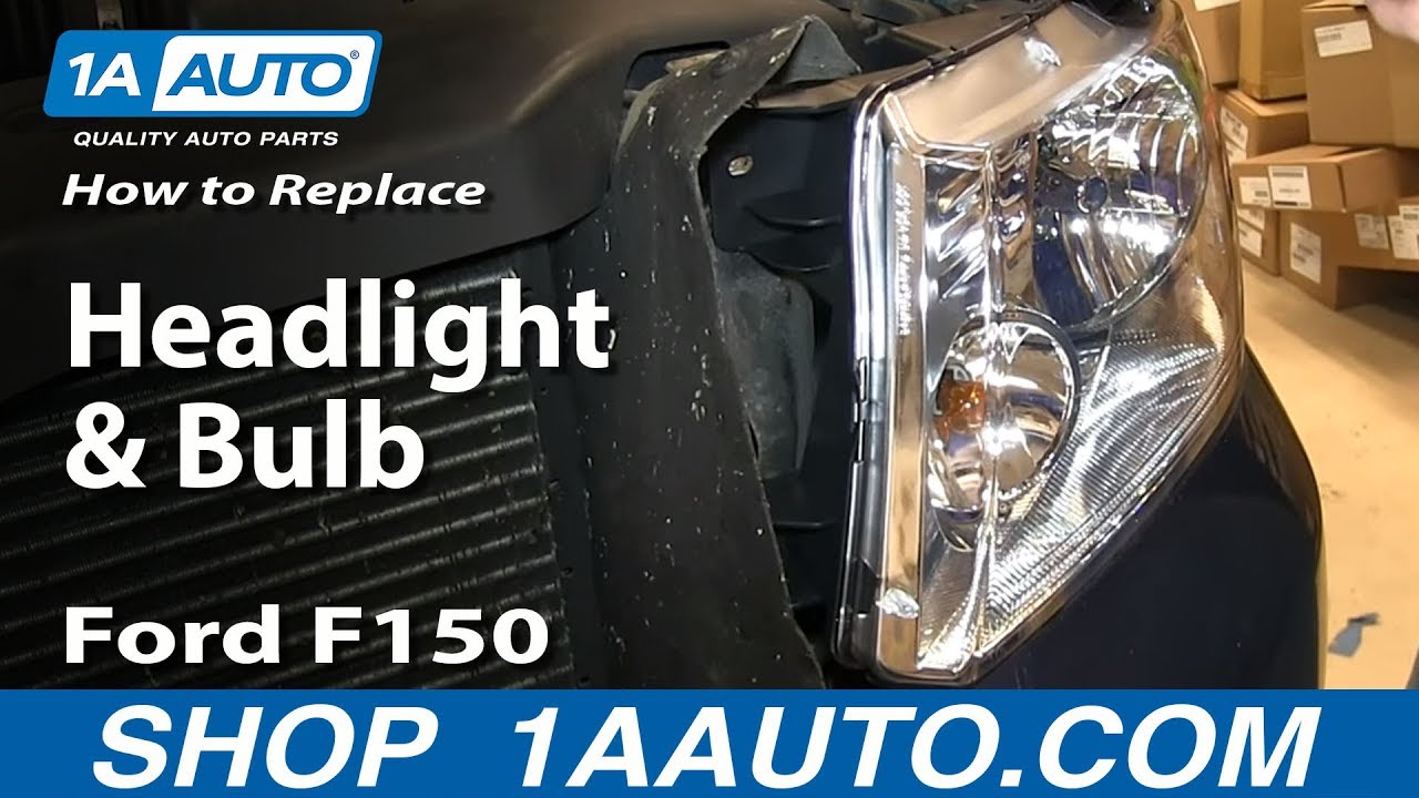 How To Replace Change Headlight and Bulb 200408 Ford F150 1A Auto