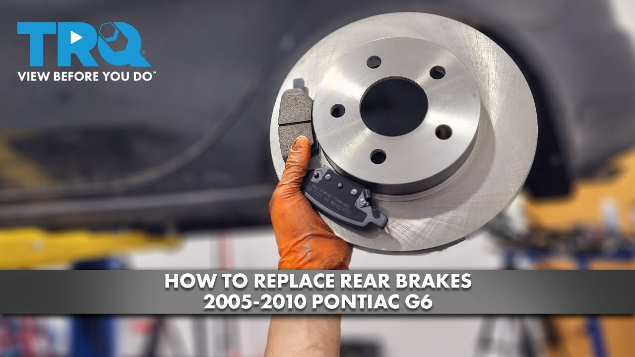 How to Replace Rear Brakes 20052010 Pontiac G6 1A Auto