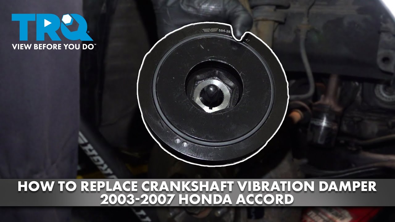 How to Replace Crankshaft Vibration Damper 20032007 Honda Accord 1A Auto