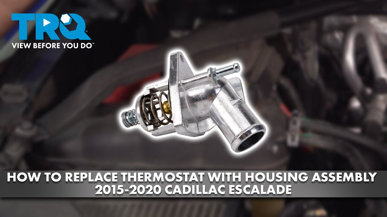 How to Replace Thermostat with Housing Assembly 2015 2020 Cadillac