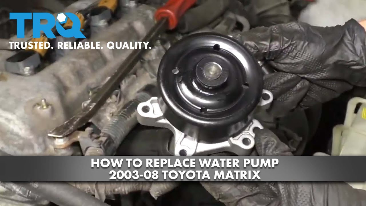 How to Replace Water Pump 200308 Toyota Matrix 1A Auto