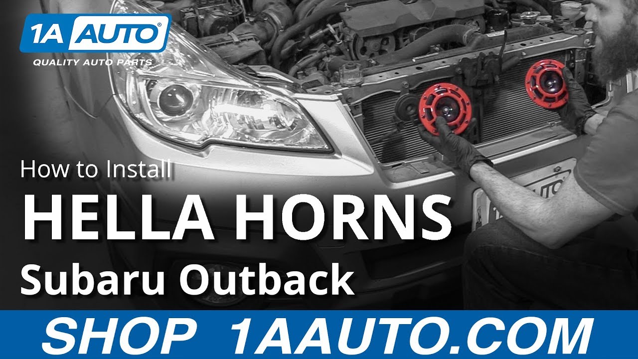 How to Install HELLA Horns 201014 Subaru Outback 1A Auto