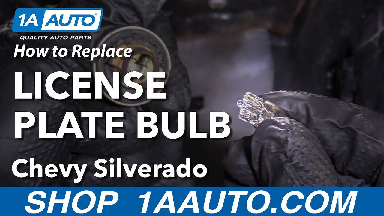 How to Replace License Plate Light Bulb 200713 Chevy Silverado 1A Auto