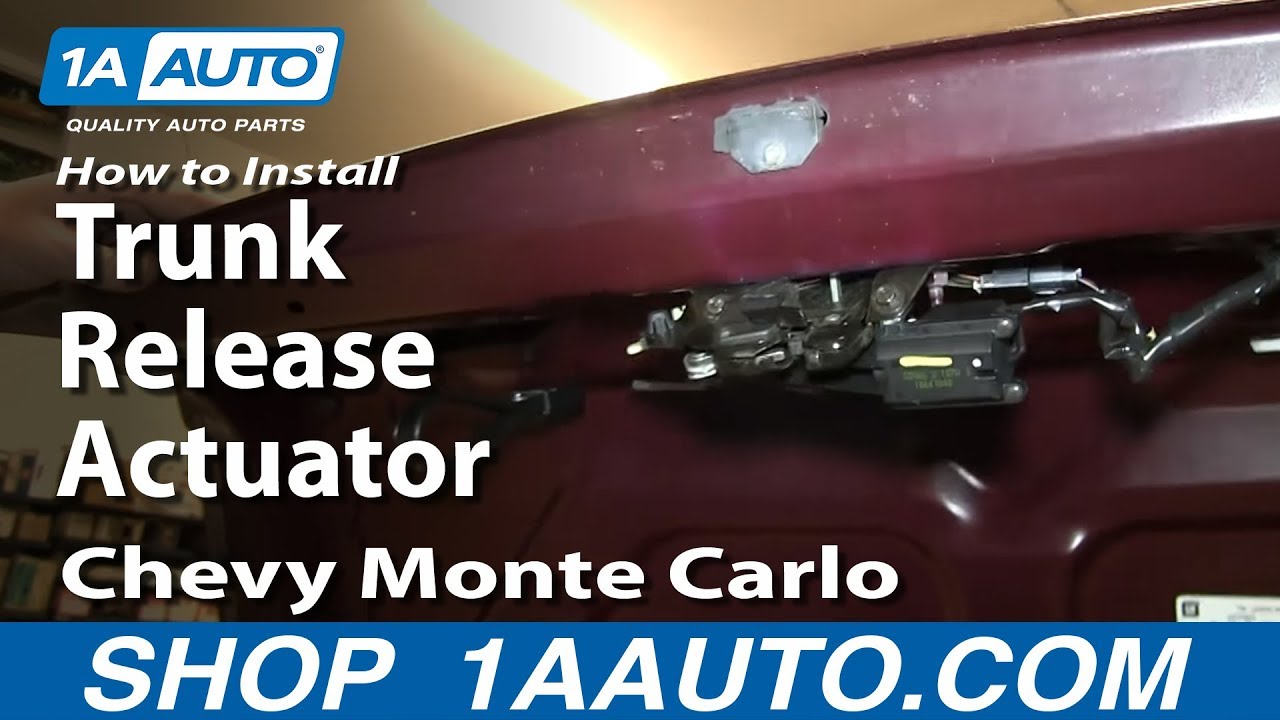 How to Replace Trunk Lid Release Actuator 19952007 Chevy Monte Carlo