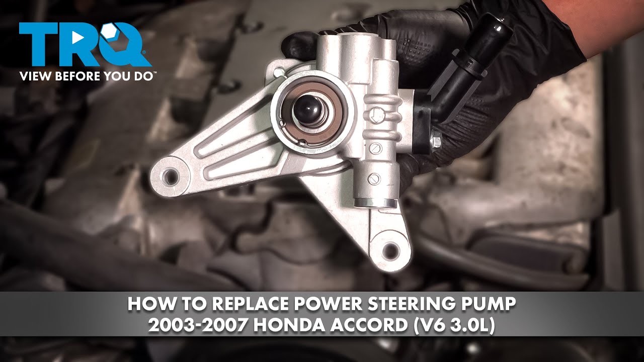 How to Replace Power Steering Pump 20032007 Honda Accord V6 30L 1A Auto
