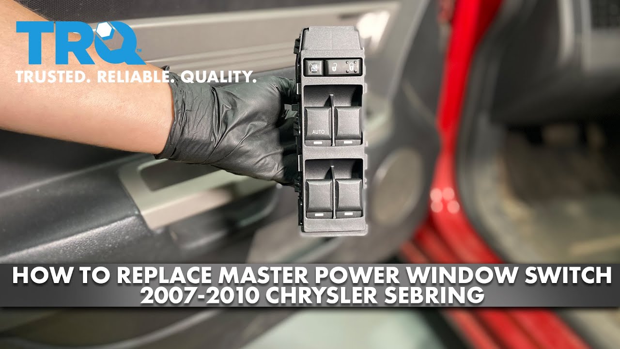 How to Replace Master Power Window Switch 20072010 Chrysler Sebring