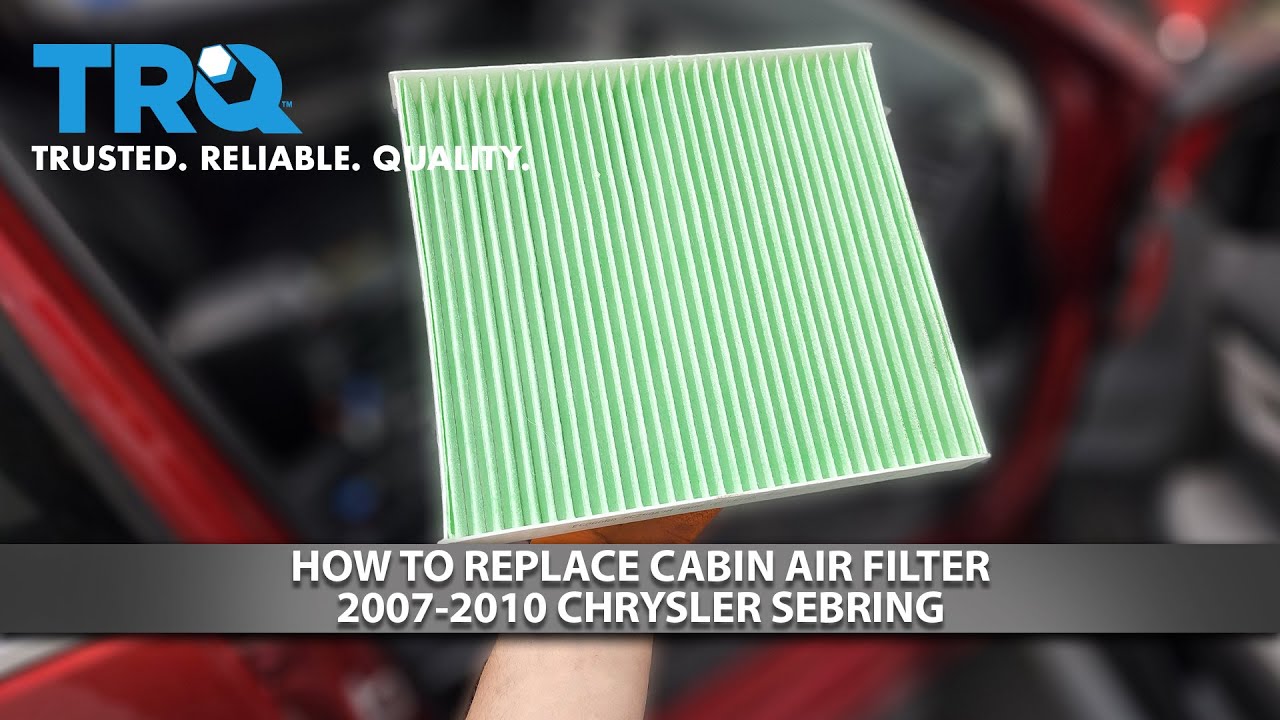 How to Replace Cabin Air Filter 20072010 Chrysler Sebring 1A Auto