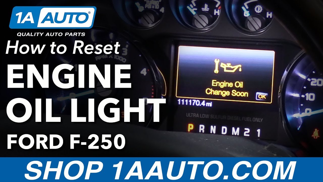 How to Reset Oil Life Light 2011-16 Ford F250