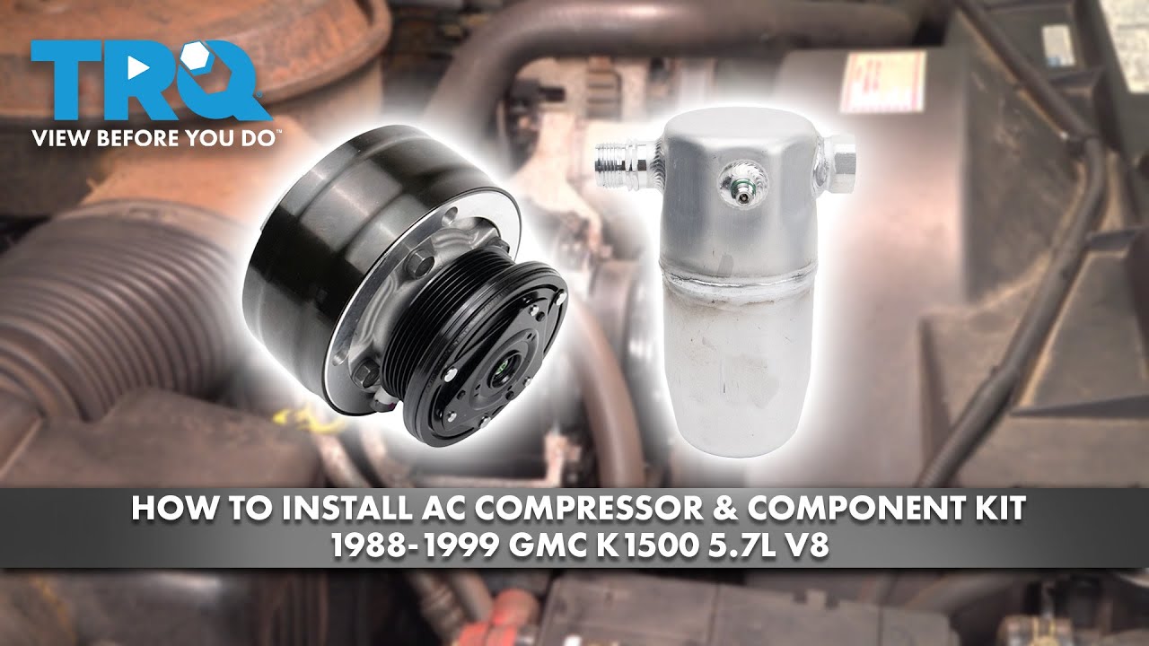 How to Install AC Compressor Component Kit 1988-1999 GMC K1500 57L V8 ...