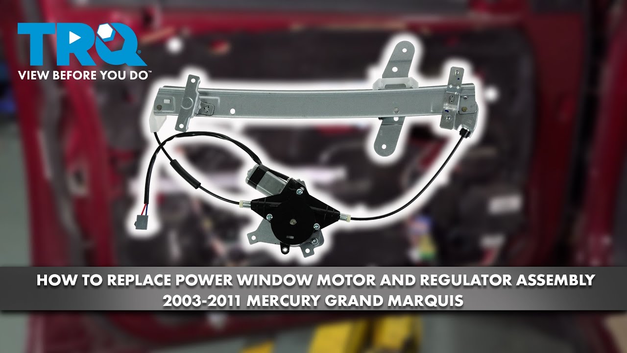 How to Replace Power Window Motor Regulator Assembly 20032011 Mercury