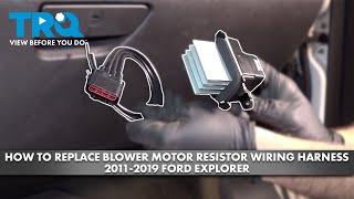 How to Replace Blower Motor Resistor Wiring Harness 2011-2019 Ford