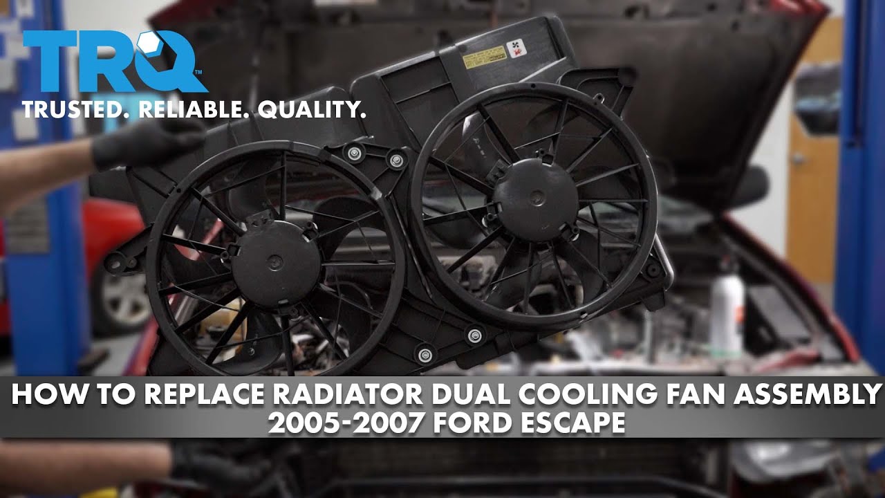 How to Replace Radiator Dual Cooling Fan Assembly 20012007 Ford Escape