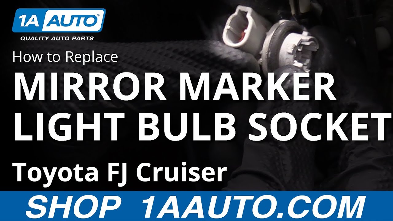 How to Replace Mirror Marker Light Bulb Socket 200714 Toyota FJ