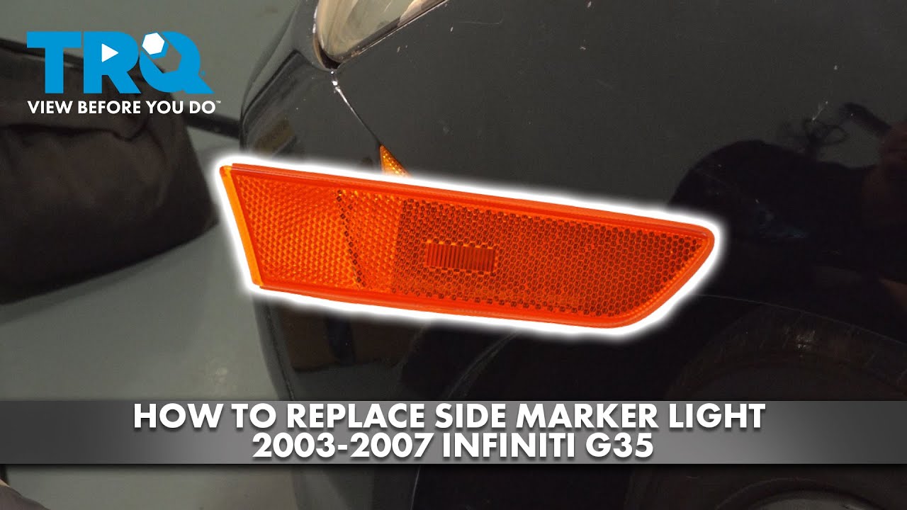 SMOKE LED 2-STRIP TURN SIGNAL SIDE MARKER LIGHTS FOR 03-07 INFINITI G35 2-DOOR