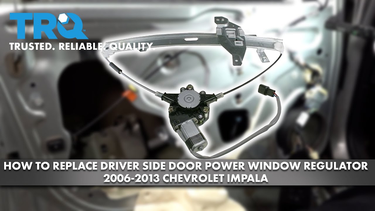 How to Replace Driver Side Door Power Window Regulator 20062013 Chevrolet Impala 1A Auto