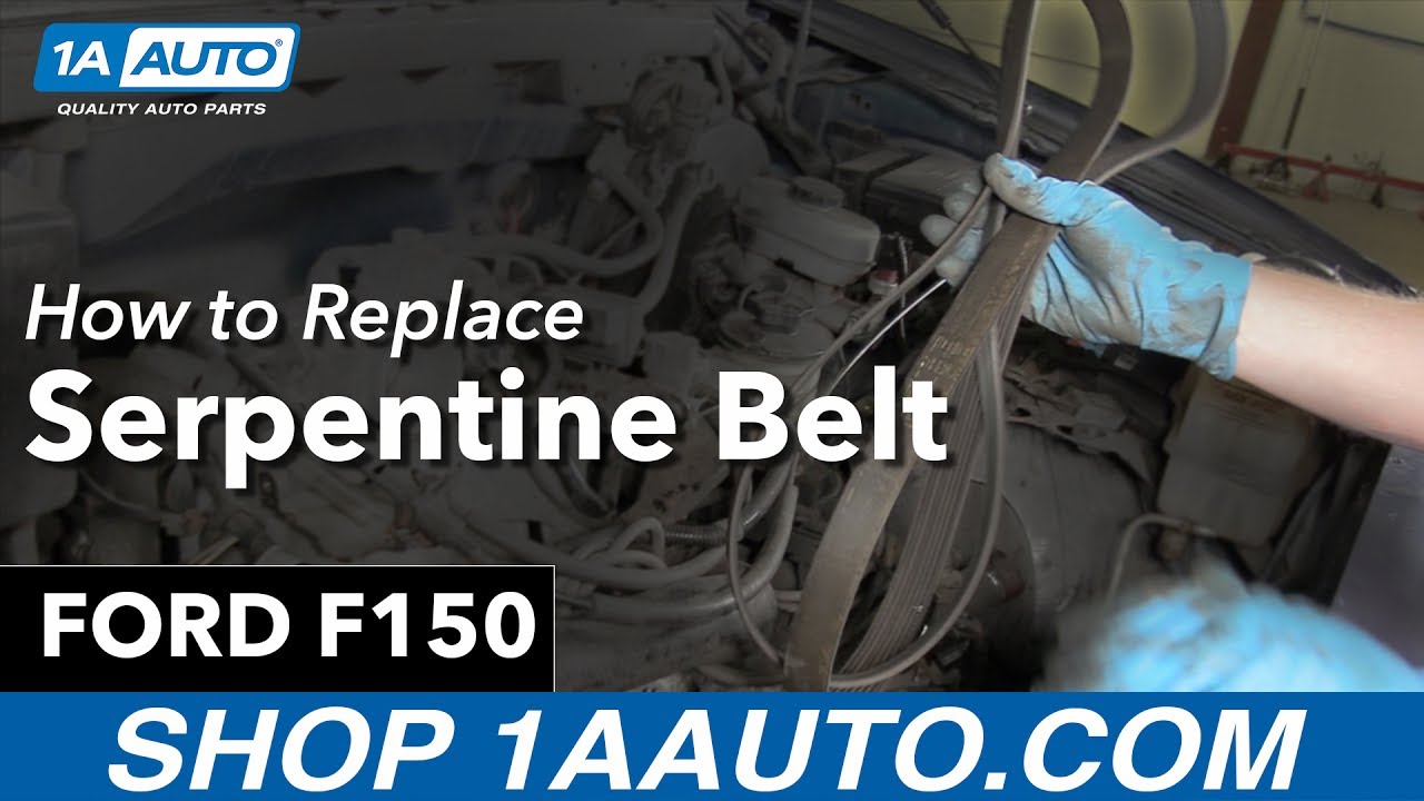 How To Replace Serpentine Belt 19972004 Ford F150 1A Auto