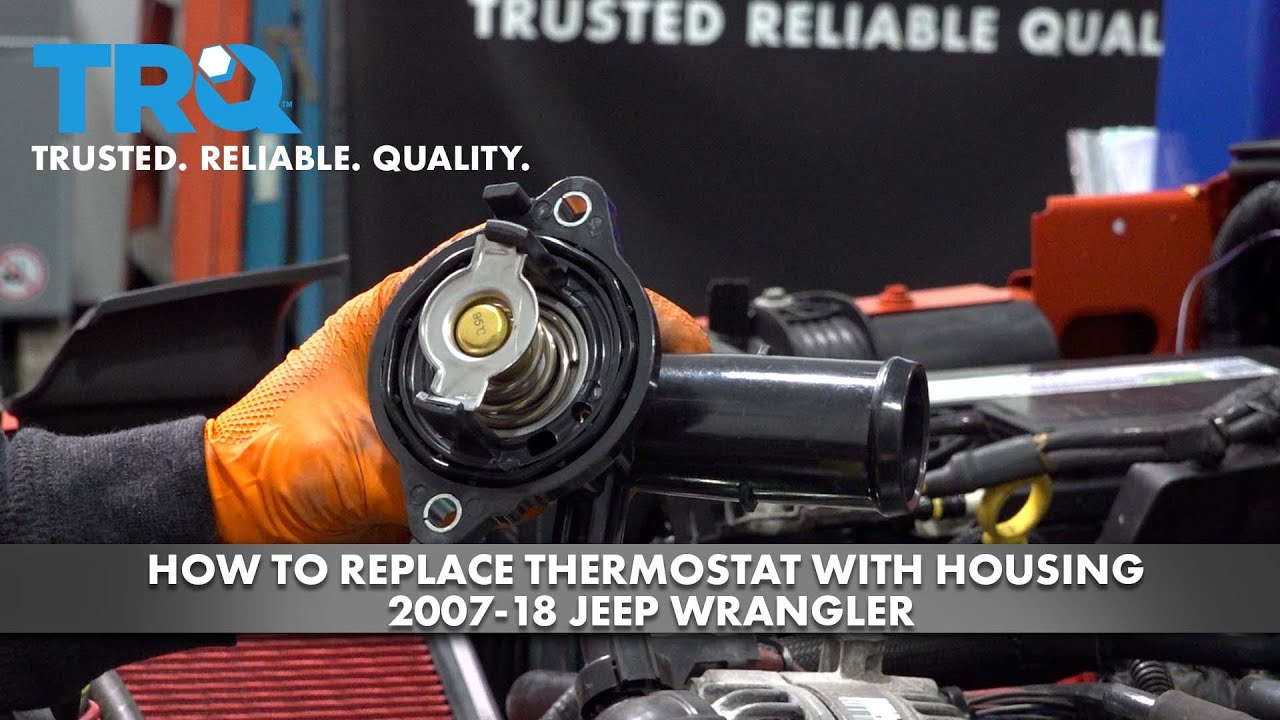 How to Replace Thermostat with Housing 200718 Jeep Wrangler 1A Auto