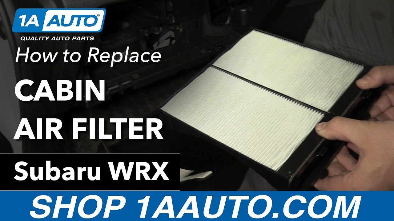 How to Replace Cabin Air Filter 1116 Subaru WRX 1A Auto