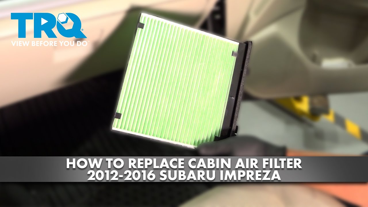 HOW TO REPLACE 2016 SUBARU CABIN AIR FILTER visual data 2