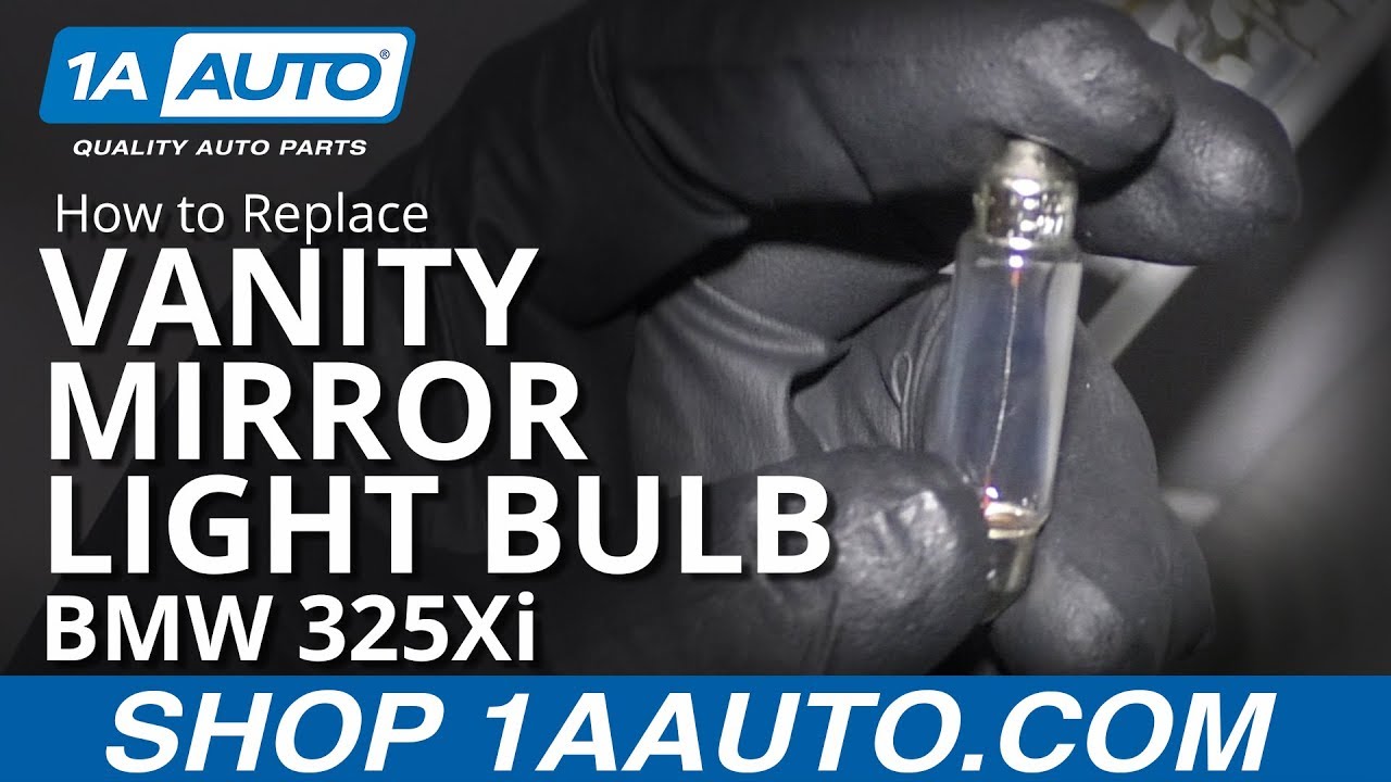 How to Replace Vanity Mirror Light bulb 19972006 BMW 325Xi 1A Auto