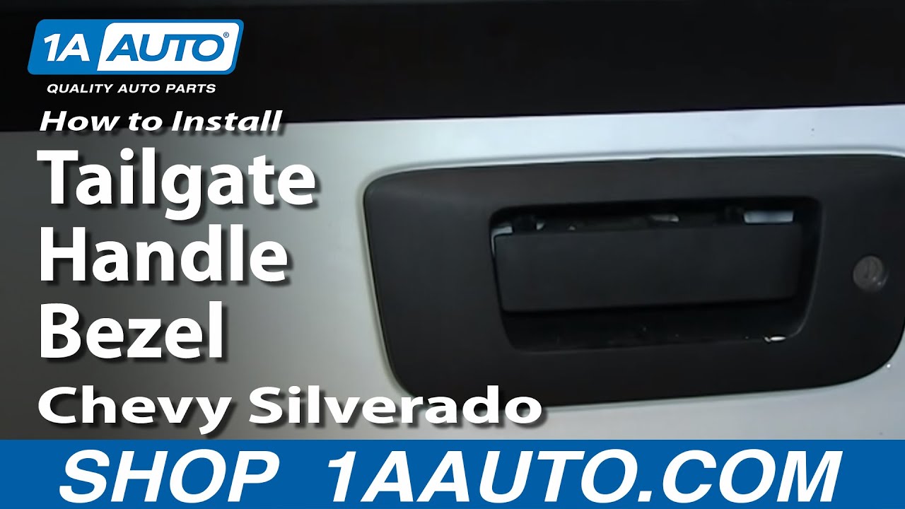 thumbnail image 2 of Black Textured Tailgate Handle Bezel For 2007-2013 Chevy Silverado – With Keyhole 2 of 13