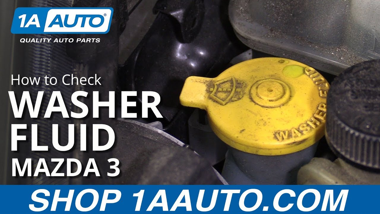How to Check and Add Washer Fluid 200813 Mazda 3 1A Auto