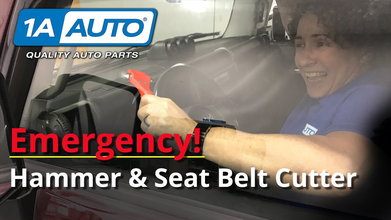 How to Use an Emergency Hammer Seat Belt Cutter 1A Auto