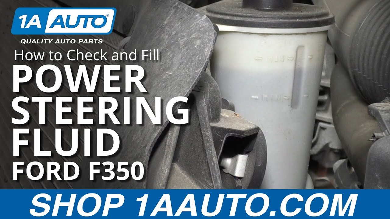 How To Check And Fill Power Steering Fluid 2008 19 Ford F 350 1A Auto