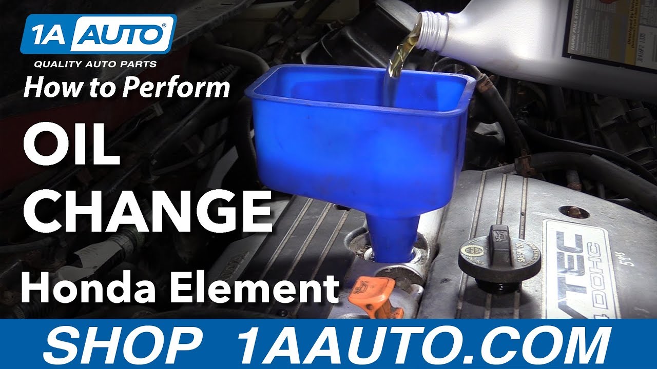How to Change Engine Oil 0311 Honda Element 1A Auto