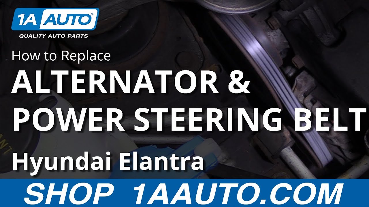How to Replace Alternator Power Steering Belt 200710 Hyundai Elantra
