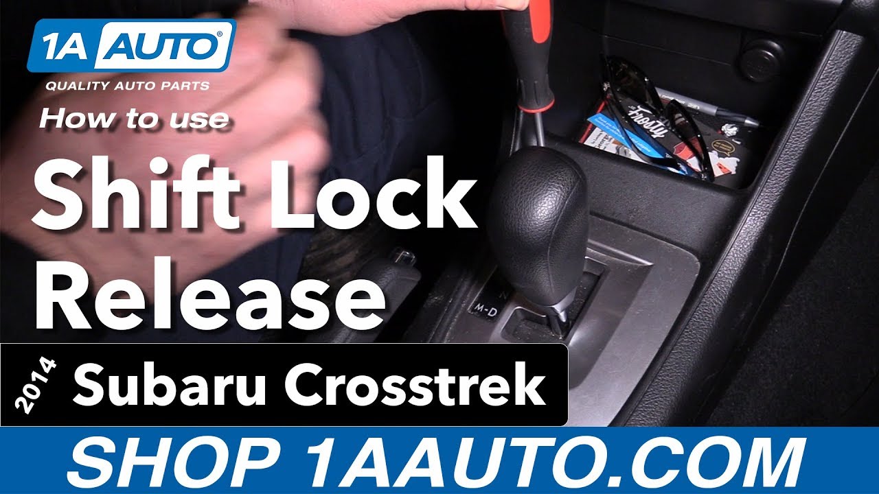 How to Use Shift Lock Release 201417 Subaru Crosstrek 1A Auto