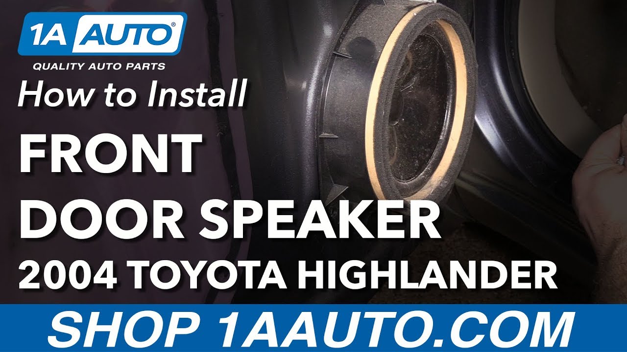 How to Replace Front Door Speaker 200007 Toyota Highlander 1A Auto