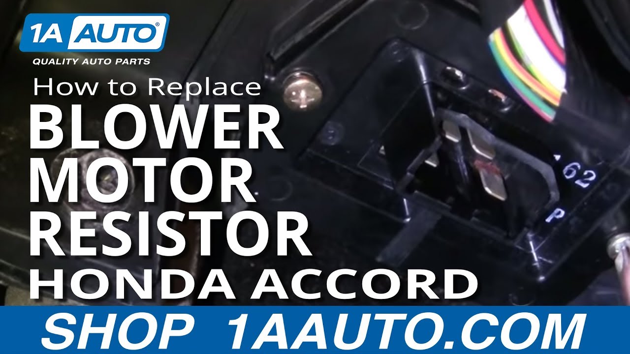 How To Replace Blower Motor Resistor 1998 2002 Honda Accord 1A Auto