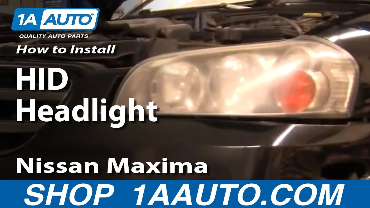 How to Replace Headlight 0203 Nissan Maxima 1A Auto