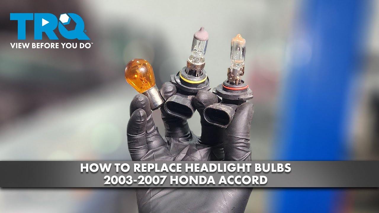 Replace Headlight Bulb 2007 Honda Accord