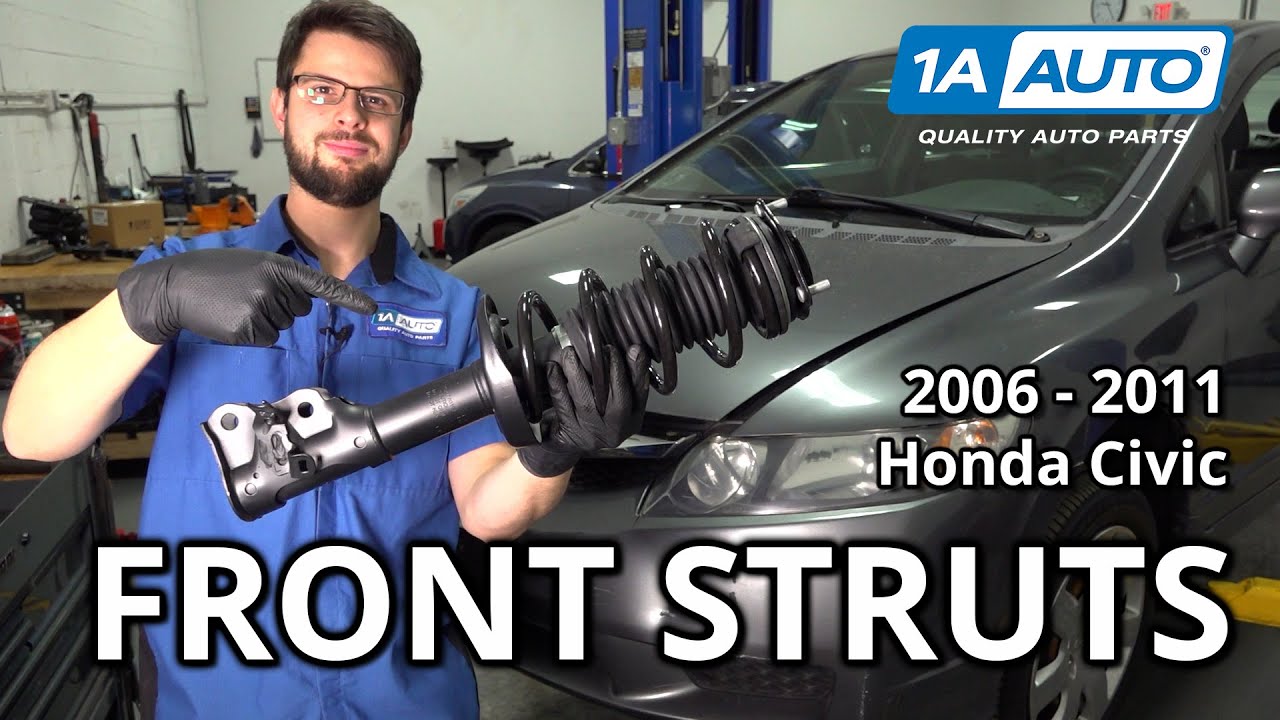 How to Replace Front Struts 2006-2011 Honda Civic | 1A Auto