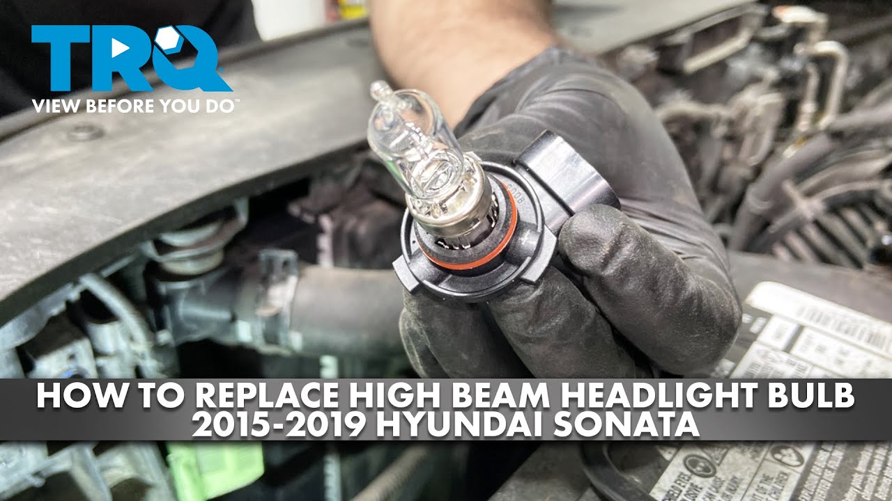 How to Replace High Beam Headlight Bulb 2015-2019 Hyundai Sonata | 1A Auto
